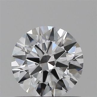 0.60 Carat Round D VVS2 EX GIA Natural Diamond