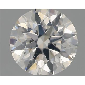 0.58 Carat Round H SI2 EX VG GIA Natural Diamond