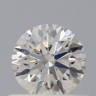 0.50 Carat Round J SI1 EX GIA Natural Diamond