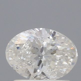 0.90 Carat Oval H I2 - GD F GIA Natural Diamond