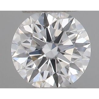 0.18 Carat Round E VVS2 EX GIA Natural Diamond