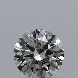 0.58 Carat Round H SI1 EX GIA Natural Diamond