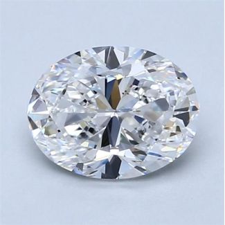 1.5 Carat Oval D VS2 - EX VG GIA Natural Diamond