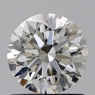 0.91 Carat Round H VS2 VG EX GIA Natural Diamond