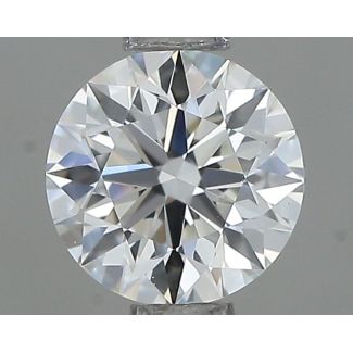 0.53 Carat Round G VVS2 EX VG GIA Natural Diamond