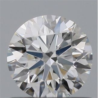 0.63 Carat Round H VVS2 EX GIA Natural Diamond