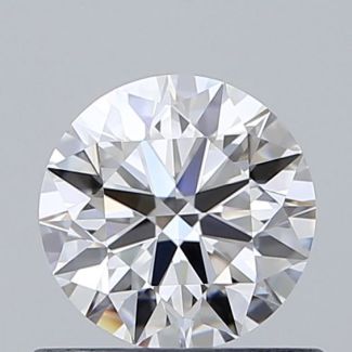 0.6 Carat Round E VVS2 EX GIA Natural Diamond