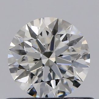 0.51 Carat Round F VVS1 EX GIA Natural Diamond