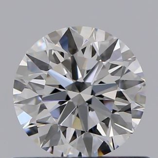 0.53 Carat Round E VVS2 EX GIA Natural Diamond