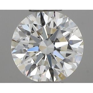 0.35 Carat Round H VVS2 EX IGI Natural Diamond