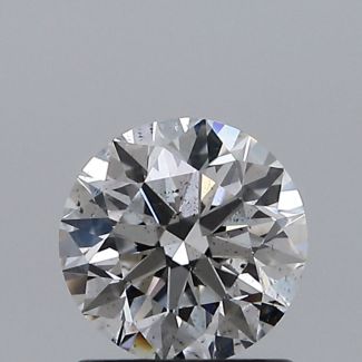 0.90 Carat Round D SI2 EX GIA Natural Diamond