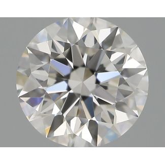 0.53 Carat Round H VVS1 EX GIA Natural Diamond