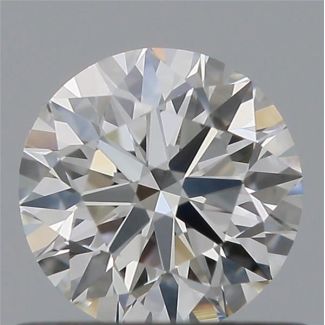 0.55 Carat Round H VVS2 EX GIA Natural Diamond