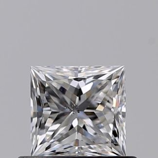 0.50 Carat Princess D SI1 - EX VG GIA Natural Diamond