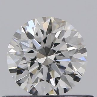 0.42 Carat Round F VVS2 EX GIA Natural Diamond