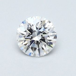 0.53 Carat Round D VS2 EX VG GIA Natural Diamond