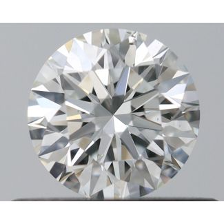 0.37 Carat Round F SI1 EX GIA Natural Diamond