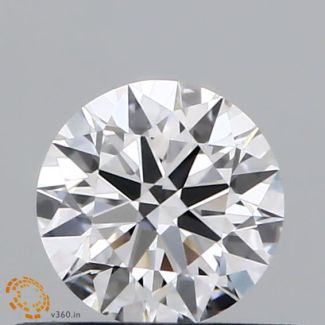 0.43 Carat Round F VVS1 EX GIA Natural Diamond