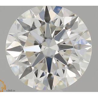 0.52 Carat Round H VS2 EX GIA Natural Diamond