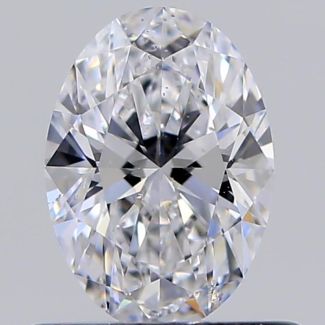 0.52 Carat Oval D SI1 - VG GIA Natural Diamond