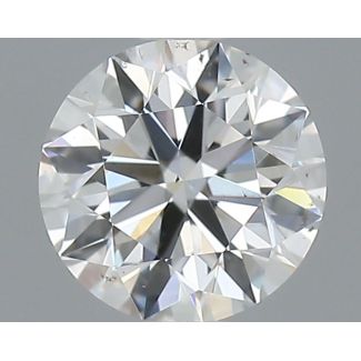 0.52 Carat Round H SI1 EX GIA Natural Diamond