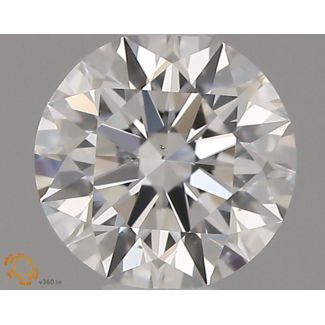 0.37 Carat Round E SI1 EX GIA Natural Diamond