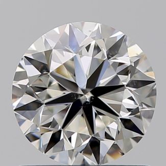 0.91 Carat Round H SI1 VG EX GIA Natural Diamond