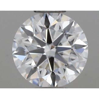 0.42 Carat Round F VVS2 EX GIA Natural Diamond