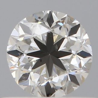 0.50 Carat Round H SI1 GD EX GIA Natural Diamond