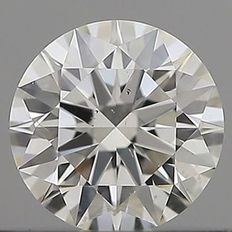 0.40 Carat Round H SI1 EX IGI Natural Diamond