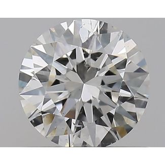 0.53 Carat Round H SI1 EX GIA Natural Diamond