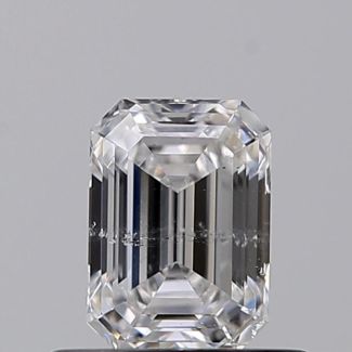 0.50 Carat Emerald D SI2 - VG GIA Natural Diamond