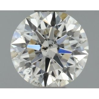 0.53 Carat Round H SI1 EX GIA Natural Diamond