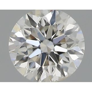 0.30 Carat Round H SI2 EX IGI Natural Diamond