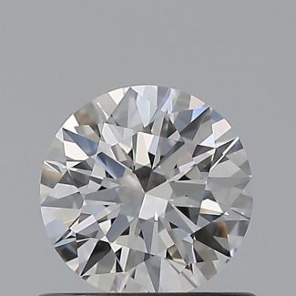 0.58 Carat Round E VVS2 EX GIA Natural Diamond