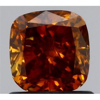 0.94 Carat Cushion Modified Fancy Brownish Orange I2 - VG GIA Natural Diamond