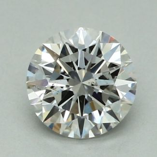 0.42 Carat Round F SI1 EX GIA Natural Diamond