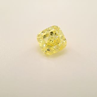 1.01 Carat Cushion Modified Fancy Intense Yellow VS2 - VG GIA Natural Diamond