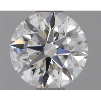 0.74 Carat Round H VVS1 EX GIA Natural Diamond