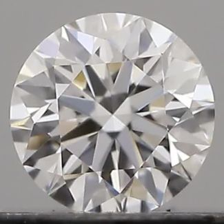 0.21 Carat Round D VVS2 EX GIA Natural Diamond