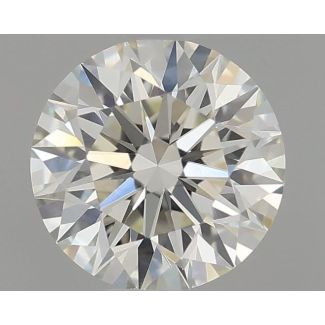 0.53 Carat Round I VVS2 EX GIA Natural Diamond