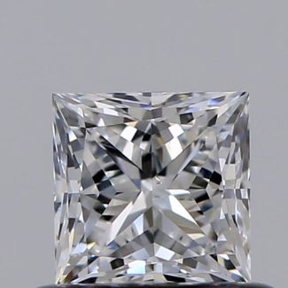 0.51 Carat Princess E SI1 - EX G GIA Natural Diamond