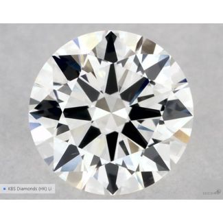 0.37 Carat Round H VS1 EX GIA Natural Diamond