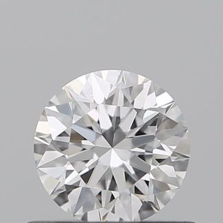 0.53 Carat Round D VS2 EX GIA Natural Diamond