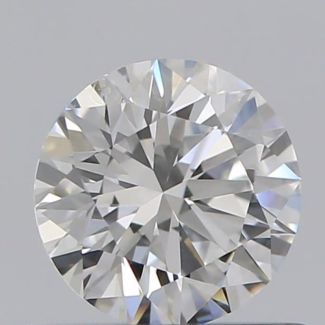 0.50 Carat Round E VVS2 EX GIA Natural Diamond