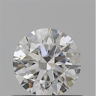 0.50 Carat Round G SI1 EX GIA Natural Diamond