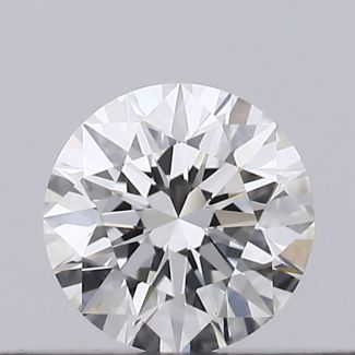 0.21 Carat Round H VVS2 EX GIA Natural Diamond