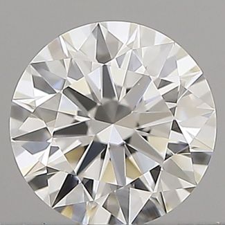 0.44 Carat Round F VVS1 EX GIA Natural Diamond