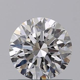 0.52 Carat Round F VVS2 EX GIA Natural Diamond