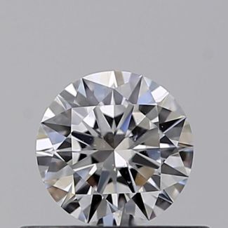 0.33 Carat Round D VVS2 EX GIA Natural Diamond